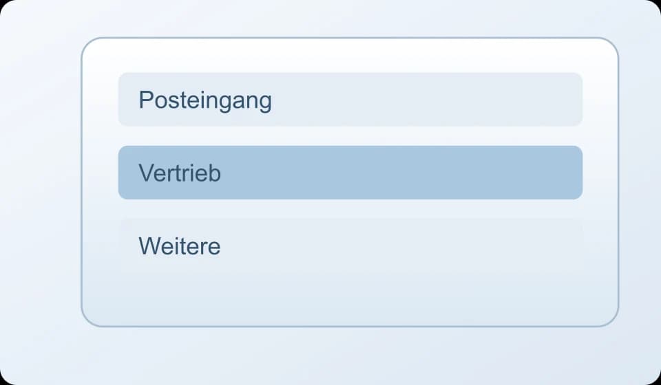 Storyboard-Skizze 5: Sortieren einer E-Mail