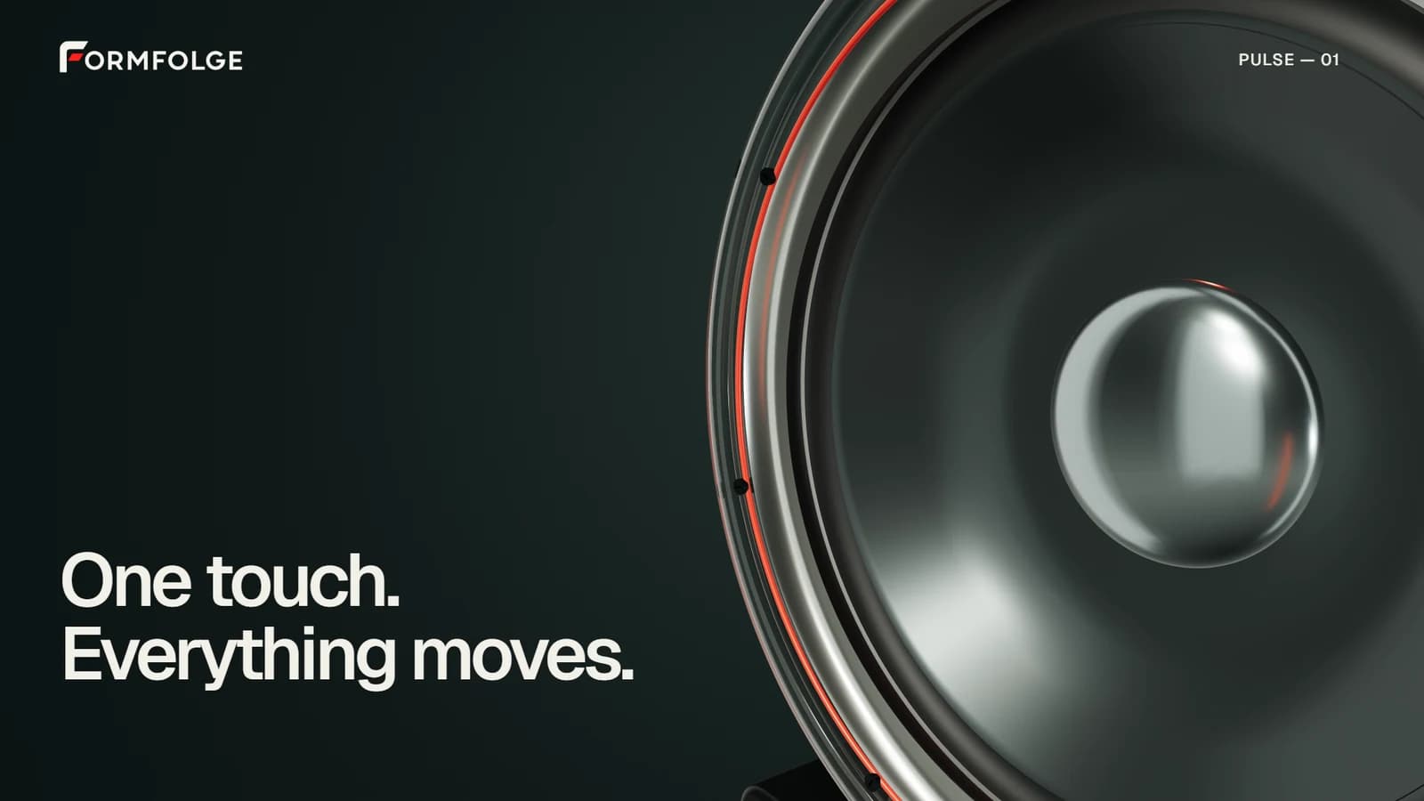 A sculptural speaker from the PULSE product film by FORMFOLGE.