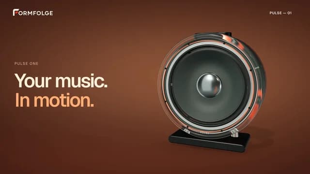 PULSE: Lautsprecher neben der Aussage Your music. In motion.