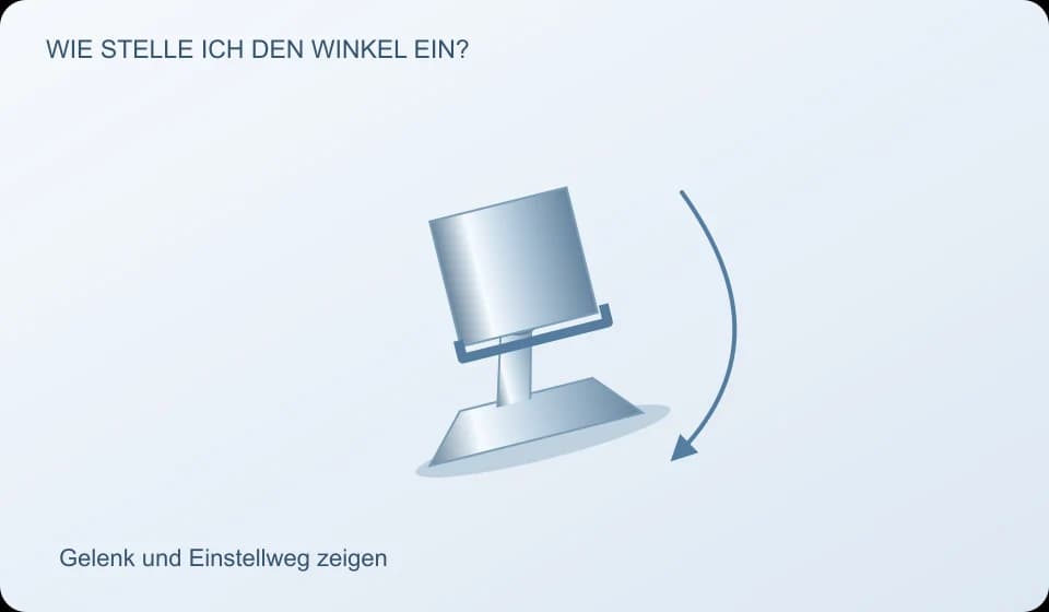 Eigener Bildentwurf für einen Smartphone-Tischhalter: Bedienung