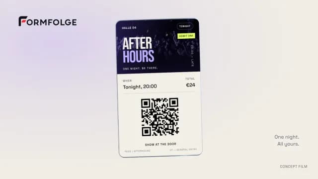 PASS-Film: erhaltenes Ticket mit QR-Code